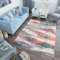 TAPISO Lazur Teppich Kurzflor Wellen Verwischt Meliert Grau Blau Creme Orange Rosa Wohnzimmer Schlafzimmer Modern Design ÖKOTEX 80 x 150 cm