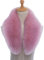 ihreesy Pelzkragen,Luxuriös Abnehmbarer Fauxpelzkragen Faux Fuchs Pelzkragen Pelzschal Wärm Kunstpelz Schal Flauschig Winterschal für Jacke Wintermantel Kapuze,Rosa 55CM