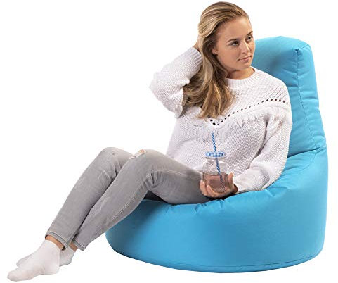 sunnypillow Gaming Sitzsack XXL mit Styropor Füllung Outdoor & Indoor für Kinder & Erwachsene Sitzsäcke Sitzkissen Bodenkissen viele Farben zur Auswahl Blau