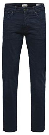 SELECTED HOMME Male Straight Fit Jeans Dunkelblaue