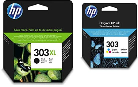 Original HP 303XL High Capacity Black (T6N04AE) & HP 303 Standard Capacity Colour (T6N01AE) Ink Cartridge Multipack