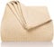 LAYNENBURG Premium Tagesdecke 240 x 260 cm XXL - Waffelpique 100% Baumwolle - leichte Wohndecke Waffeloptik - Baumwolldecke als Bett-Überwurf, Couch-Überwurf - Sofa-Decke (Cappuccino - Beige)