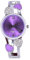 ele ELEOPTION Armband Design Quarz Uhr mit Strass Dial-Edelstahl-Band für Frauen (Lila)