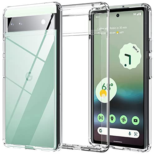 OWKEY Google Pixel 6A Hülle - Ultra Dünne Schockabsorbierende TPU Schutzhülle für Pixel 6A 5G (Transparent)