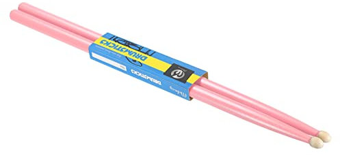 PATIKIL Ahorn Holz Drumstick Rutschfeste Trommelstöcke 7A Rosa 1 Paar für Trommeln Musikinstrumente Perkussion