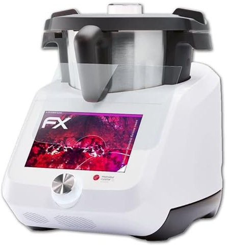 atFoliX Lámina Protectora de plástico Cristal compatible con Silvercrest Monsieur Cuisine smart Película Vidrio, 9H Hybrid-Glass FX Protector Pantalla Vidrio templado de plástico