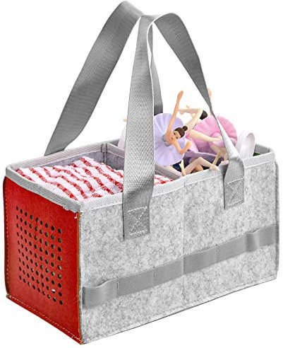 Filz Organizer Tasche für Toniebox, Aufbewahrungstasche für Tonies Starter Set, Schutzhüllen-Organizer, Kann 30-40 Figuren Aufnehmen Passend für Toniebox Musikspielzeug Zubehör