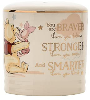 Happy Homewares Magical Beginnings Keramik-Spardose Winnie Puuh - Braver, Stronger, Smarter - Perfekt für einen klassischen Fan - Offiziell lizenziert