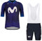 2023 Pro Team M Radtrikot Set für Herren, atmungsaktives MTB Radtrikot Trägerhose Kits GEL Paddad (L)