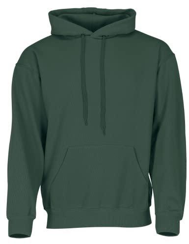 Fruit of the Loom Sudadera clásica con capucha y bolsa de tela MyShirt gratis, Botella verde + bolsa de tela Myshirt gratis, XL