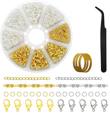 FINEASY 900 Stück Verschlüsse für Armbänder, kettenverschluss Set, Armband Verschluss, Armbandverschluss für Schmuckherstellung Perlenarmbänder Armbandverschlüsse
