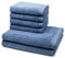 Möve - Superwuschel - 4 X Handtuch 2 X Duschtuch - im Set - Baumwolle (6er Set Cornflower)