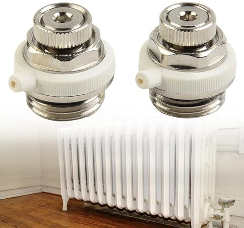Auto Cut-Off Self Bleeding Radiator Valve, Automatic Bleed Valve Leakproof Swelling Discs Air Vent Bleed Valve for Energy Saving(2pcs)