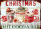 Weihnachten Hot Cocoa Bar Weihnachten Ski Warnschild Weihnachten Türdekoration Let It Snow Schild Schneemann Let It Snow Schild Winter Schneeflocke Wand Retro Aluminiumschild 15,2 x 20,3 cm