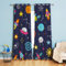 Koudi Weltraum Verdunkelungsvorhänge Weltall Astronat Sternenhimmel Universum Muster Blickdicht Vorhänge mit Ösen für Kinderzimmer, Babyzimmer Dekoration 210 x 132cm (H × B)