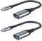 ROTOPATA Adattatore USB C a USB 3.0, 2 Pezzi USB C to USB A Cavo OTG, Velocità 5 Gbps, per MacBook/Air/Pro, Samsung Galaxy, Grigio