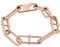 Fossil Heritage Damen Edelstahlarmband mit Karabiner oder Knebelverschluss, Rosa Gold