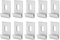 Ejoyous 10 Piece Base Clips, Hook Fasteners, Greenhouse Base Clips, Metal Fixings, J Clips, Fixings Fixing Kit, Tool Base Fixing (Silver)