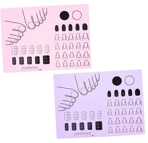 POPETPOP 2pcs Silicone Nail Practice Mat Non- Hand Cushion for Nail Art and Home Use