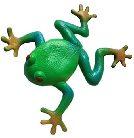 Qikam Squezze Frosch Spielzeug, Weiches Gummi Frosch Spielzeug Simulation Frosch Stretchy Toy Squeeze Frösche Stress Relief Spielzeug Vent Frog