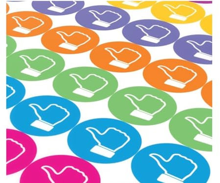 162 Aufkleber LIKE DISLIKE DAUMEN + AMPELMANN große bunte Sticker gefällt mir oder gefällt mir nicht 19mm selbstklebend Belohnungsaufkleber