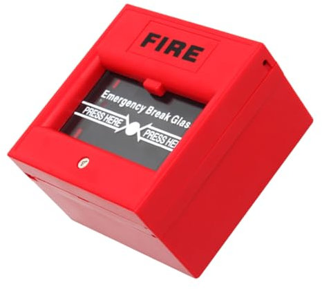 Veemoon Brechen Sie Den Alarmknopf Ab Verlasse S- Zugstation Für Feuermelder Sicherheits-Break-Box Freigeben Nottürknopfkasten Abdeckung Für Feuermelder Panel Glas Handbuch Plastik Rot
