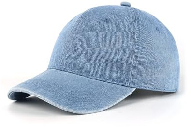 Zylioo Jeans Basecap Denim XL-XXL,Distressed Unisex Running Kappe Größe 57-64cm,UV-Schutz Vintage Sport Cap