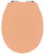 Spirella - Abattant WC Thermo Dur NEELA - Charnières en ABS Chromé, Couvercle WC avec Frein de Chute, Fermeture Slow-Close - 44 x 37 x 3 cm - Pêche Mat