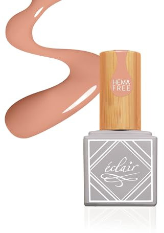 Simply mani by Eclair I ALMOND Terrakotta UV Nagellack I Hema Frei I Innovative Formel I Einfache Anwendung I Hohe Haltbarkeit I Tiefe Auberginenfarbe I Glänzend I Professioneller Effekt zu Hause