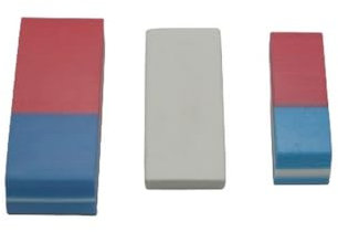 Radiergummi Radierer rot/blau u. weiß 3 Stück (0345)