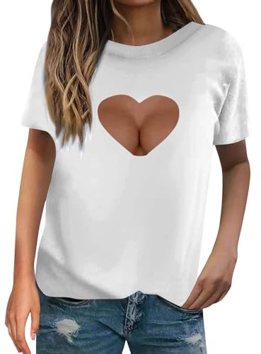 Sales Today Clearance Prime Only Bluse Eleganti Donna Maglia Maniche Corte Bianca Top Donna Curvy Elegante Maglia Addio al Celibato Sposo Camicia Donna Elegante Rosa Antico Open Box Deals