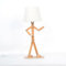 Tischlampen für Kinder Nachttisch Schlafzimmer Lesen mit Leinen Lampenschirm, Holz Swing Arm LED Schreibtischlampe für Wohndekoration, Studien- und Arbeitsbeleuchtung für Jungen und Mädchen
