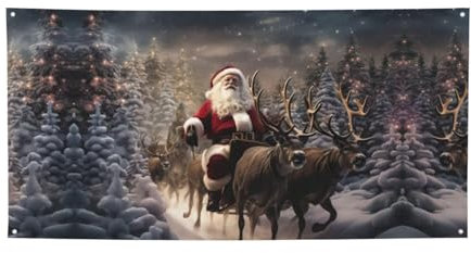 Banner mit Aufschrift Merry Christmas, Party-Banner, personalisierte Banner, geeignet für Innen- und Außenbereich