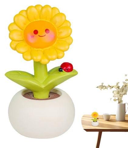 Cute Sunflower Statue, Decorative Flower Statue, Miniature Flower