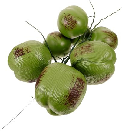 HOMOCONO 1bund Künstliche Kokosnuss Realistische Früchte Modell Tischdeko Für Hawaii Luau Party Tropische Wohnraumdekoration Aus Strapazierfähigem Kunststoff