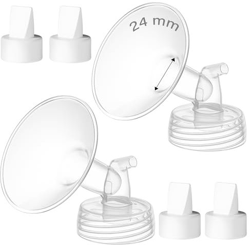 GOTOCUT 6PCS 24mm Flanges Valves for Spectra S1 S2 9Plus Synergy Gold Breast Pumps Replacement Accessories, Compatible with Spectra, Nenesupply, Avent Wide-Mouth Bottles, Breastfeeding Parts