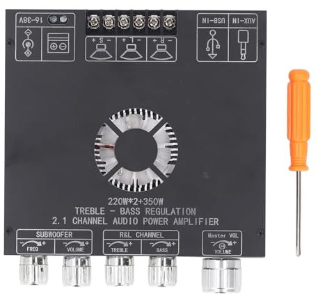 Power Amplifier Module 2.1 Channel BT5.1 AUX U Disk USB Sound Card Inputs TPA3255 Amplifier Board DC16‑38V