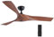 VONLUCE 132 CM Ventilatori da Soffitto con Telecomando 3 Pale in ABS Motore DC Reversibile Silenzioso a 6 Velocità Ventilatore da Soffitto Moderno per Camera da Letto Soggiorno Studio Patio, Noce