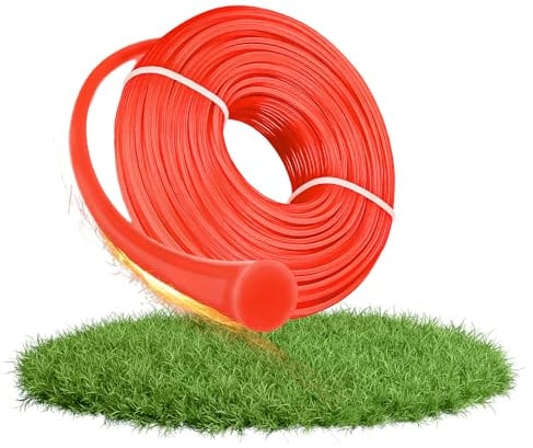 Rasentrimmer Faden, dellyy 2,4mm*100m Trimmerfaden Mähfaden, Rasentrimmer Schnur, Motorsense Faden, Motorsense Trimmerschnur, Freischneider Faden (Round)