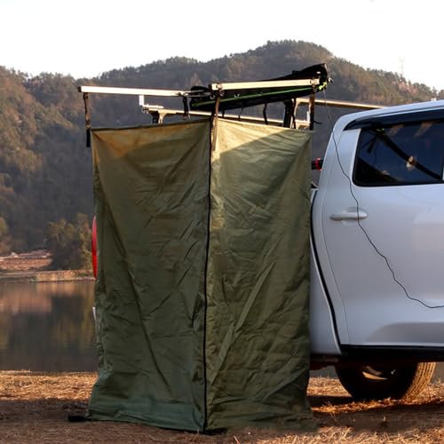 Camping Tent,Vehicle Awning Shower Tent, Waterproof Car Side Camping Shower Tent Overland for SUV Truck, Car Side Shower Room, Camping Shower Tents, Easy Setup (Green 110 * 100 * 1