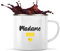 Tasse Métal Madame Bébé | Mug | Idée Tasse Personnalisable en Métal Cadeau Anniversaire Camping Fête Original Famille Travail Départ Collègue Retraite Noël. (Jaune)