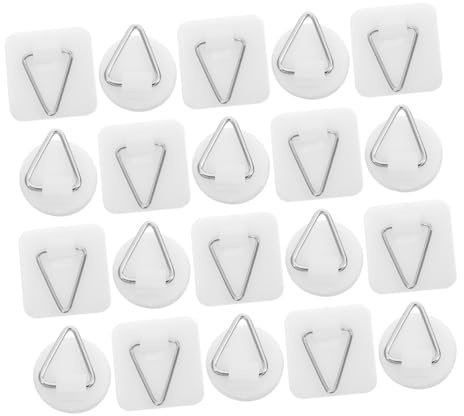 jojofuny 60pcs Heavy Duty Adhesive Plastic Hooks Self Stick Wall Hanging Plate Holders Removable No Drill Sticky Hooks for Clothes Towels and Small Items Home Organization