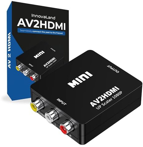 Tulip zu HDMI Konverter - Mit Kabel - 1080P Full HD - AV zu HDMI - Wii HDMI Switch