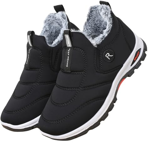 Winterstiefel Herren Warm , Schneestiefel Herren Slip-On , Wanderstiefel | Warm Gefüttert Winterschuhe Dicke Sohle Schneeschuhe Dämpfung Wanderschuhe Rutschfest Bequeme Outdoorschuhe