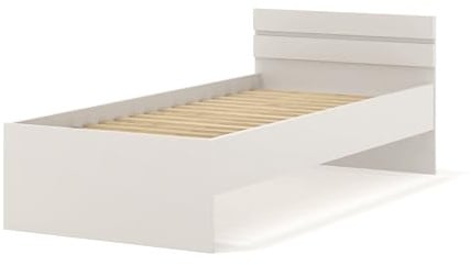 Homlando Kinderbett 90x200 cm, Jugendbett Einzelbett mit Lattenrost aus Kiefernholz, Stabiles Bettgestell für Kinderzimmer & Gästezimmer, Modernes Design Skandinavischer Stil, Maja (Kaschmir)