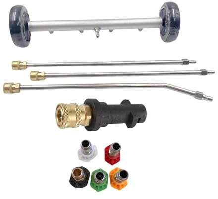 KESOTO Idropulitrice per sottoscocca con 3 aste di prolunga e Accessori per, SUV, terrazze e, Ruote Nere