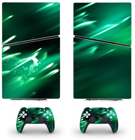 Sans Résidus Pour PS5 Slim Skin Disc Edition & Digital Console Et Manette Vinyl Cover Skins Wraps Scratch Resistant, Compatible Avec Pour 60298 Autocollant Protection Premium Peau(Disc Version)