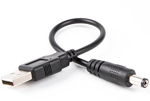 Cavo da USB a barile da USB a 5,5 mm/2,1 mm angolato 5 V DC cavo di alimentazione (direzione dritta)