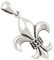 Fleur de Lys, Pendentif en argent 925