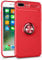 SORAKA Case for iPhone 8 Plus with Ring Holder Soft TPU Slim Fit Case iPhone 7 Plus Case with Metal Plate for Magnetic Car Phone Holder Red